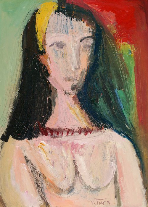Woman sitting ("Buste de femme assise", inspired by Picasso) by Catalin Ilinca