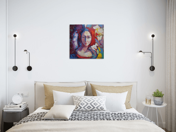 Love (50x50cm,  oil painting, ready to hang)