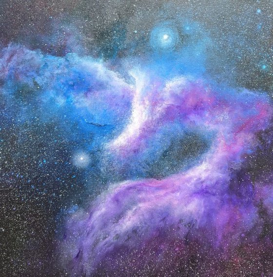 Nebula - Finger Painted Modern Art