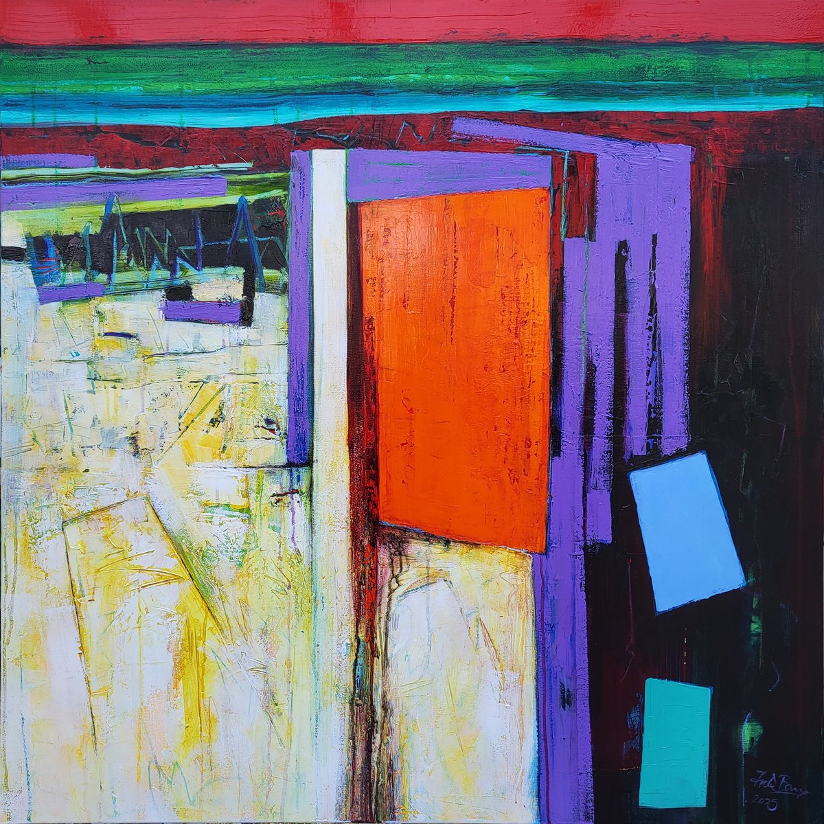 The Purple Lagoon By Frank Barnes, 39 X 39, Artwork For Sale On Artfinder