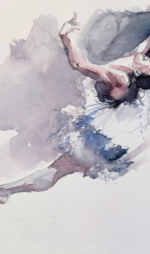 Ballerina lives her dream by Goran Žigolić Watercolors