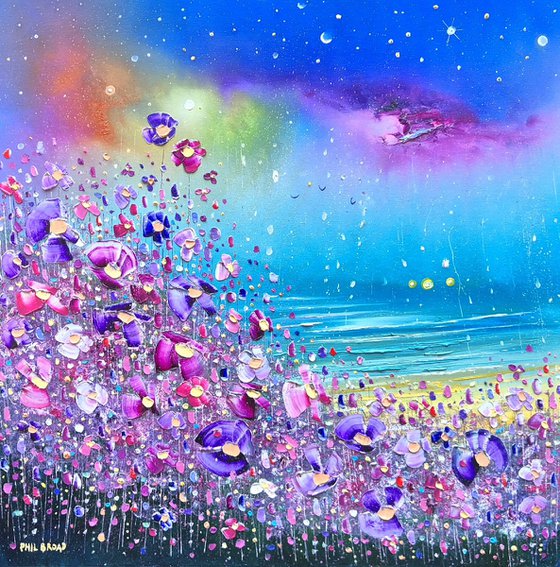"Rainbow Clouds & Flowers in Love"