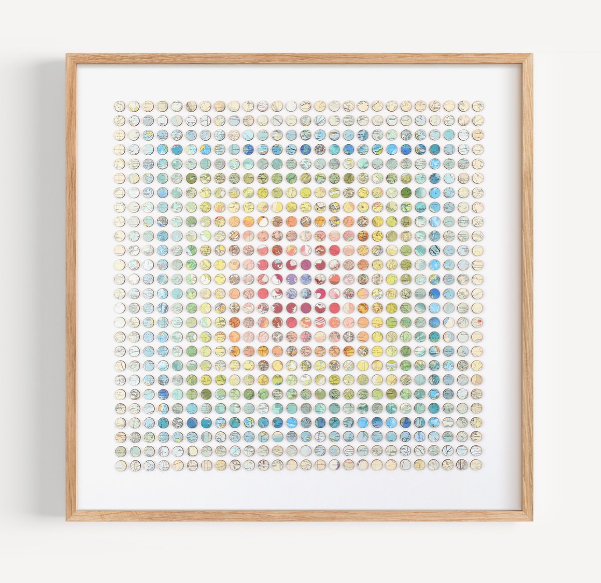 Concentric Rainbow Map Collage by Amelia Coward