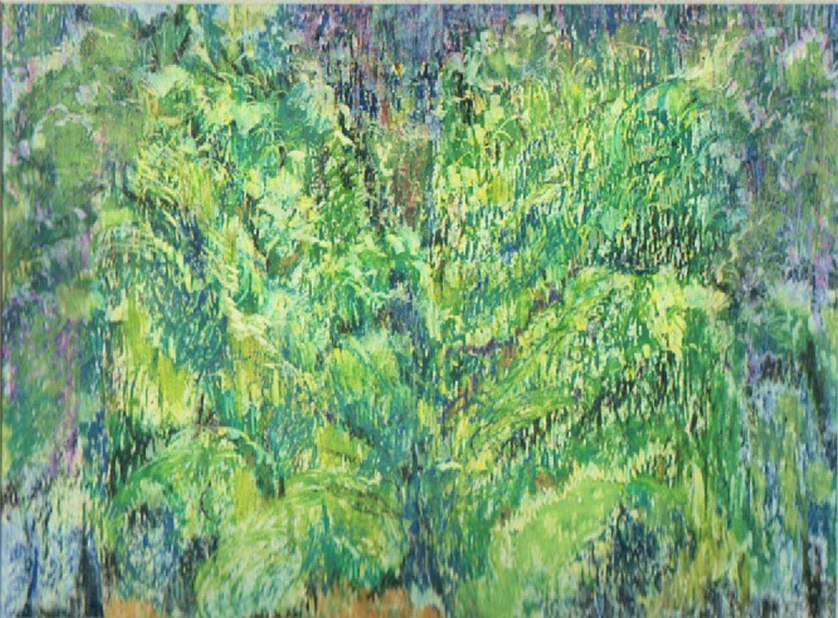 Expressive Landscape Pastel Drawing By Richard Meyer, 7 X 5", A Cornish Valley, Original Artwork