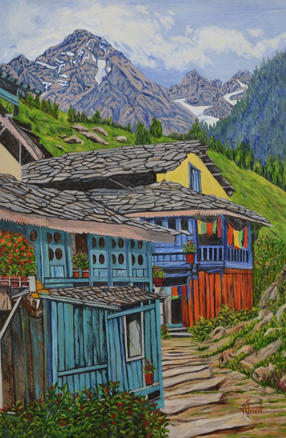 Dwellings in the Himalayas