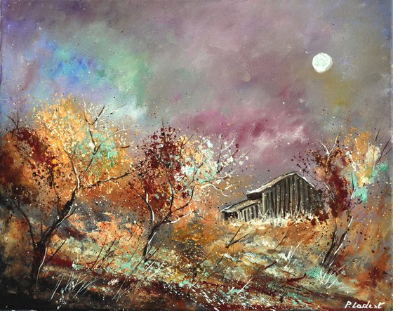 Old barn in autumn