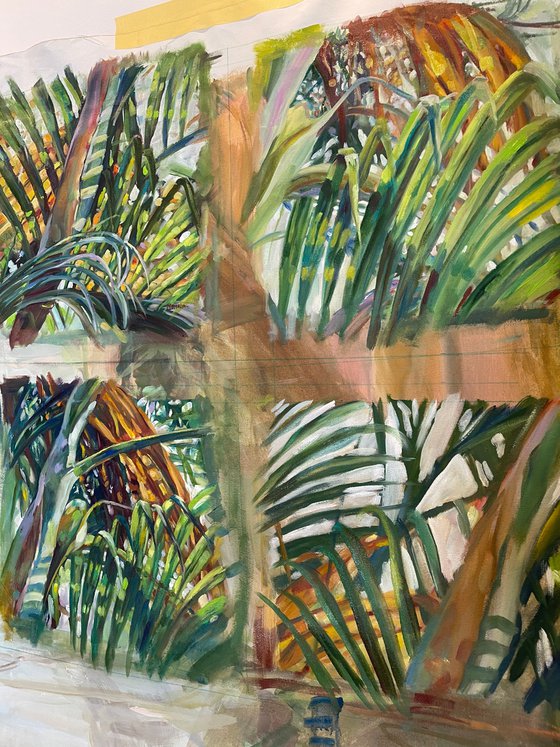 Golden Light Through the Palm