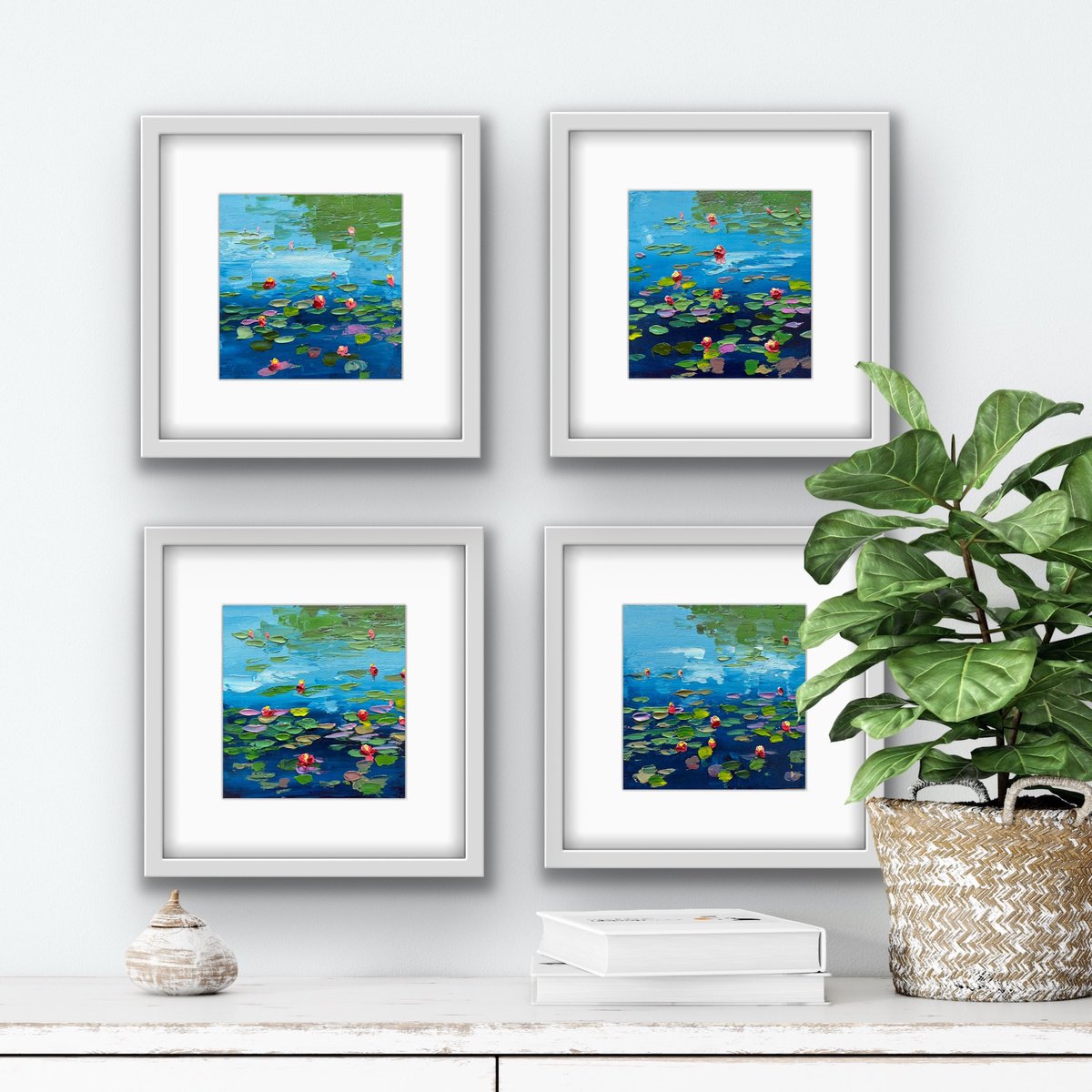 Songs Of Water Lilies By Amita Dand, 6 X 6, Artwork For Sale On Artfinder