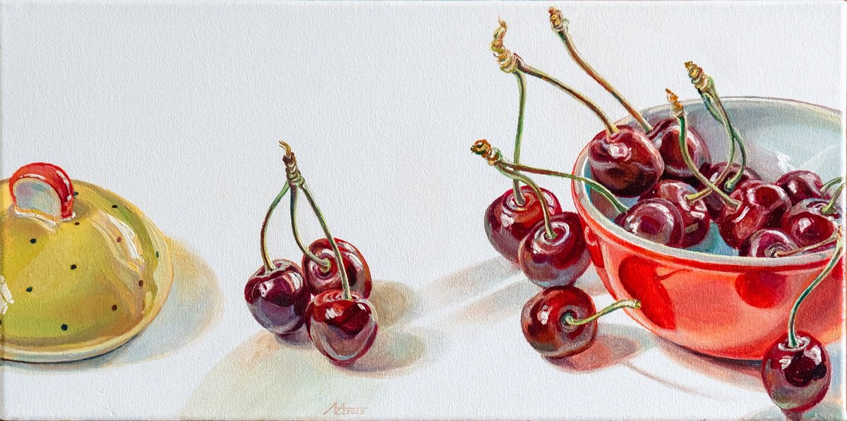 Photorealistic Still Life Oil Painting By Alona Lesnichenko, 16 X 8, Grandma