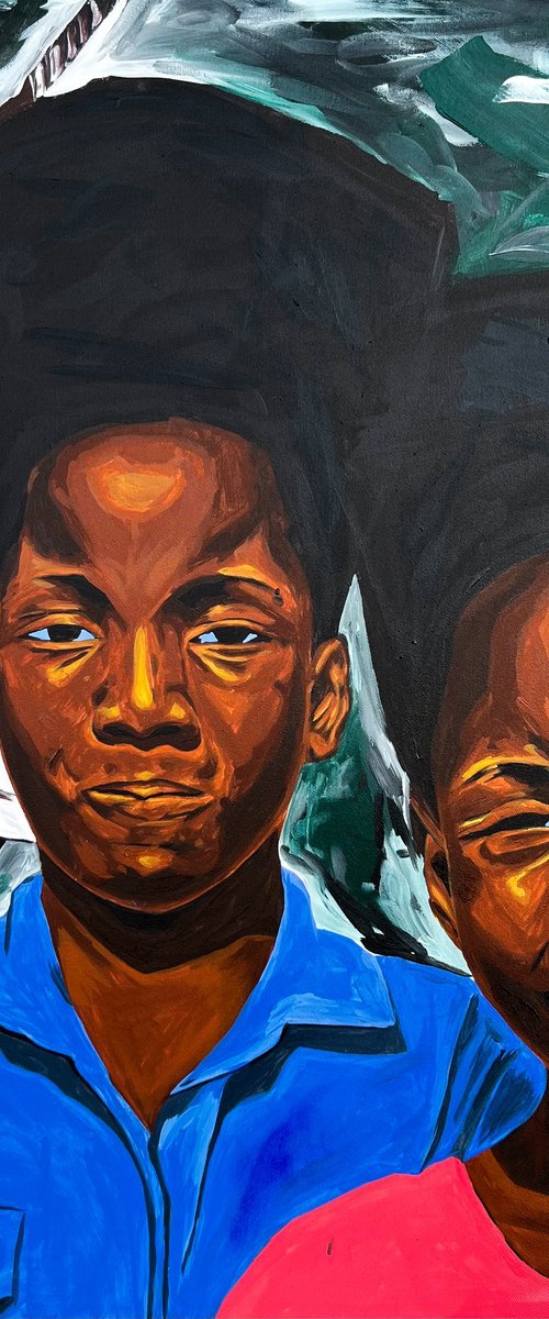 Afro garçon et fille by Emmanuel Akolo