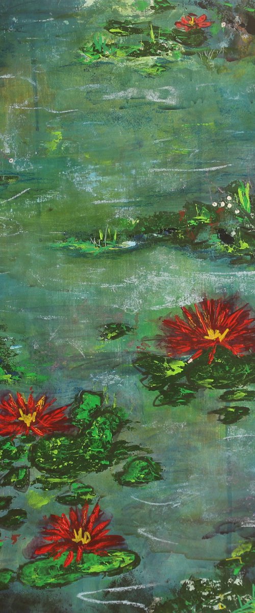 Water Lillies in the Pond by Galina Zimmatore