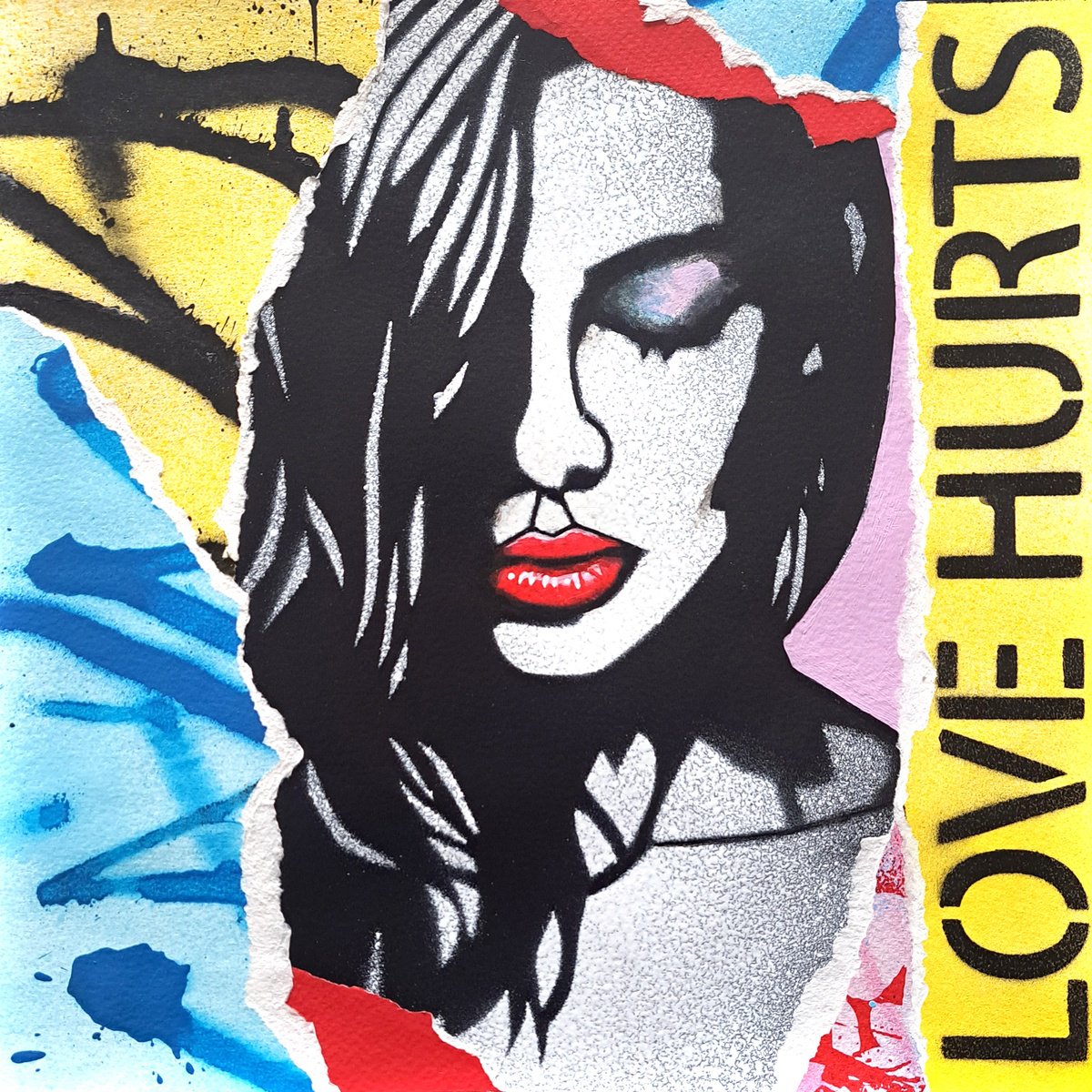 Impressionistic Painting , Torn Love Hurts By Grey Cloud Studio, 12 X 12, Artwork For Sale On Artfinder