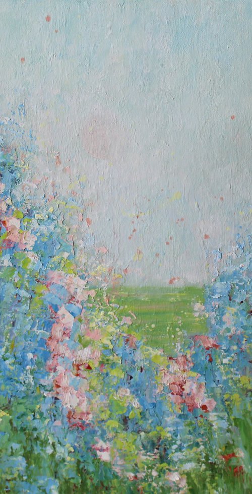 Pink Moon Blue Earth by Therese O'Keeffe