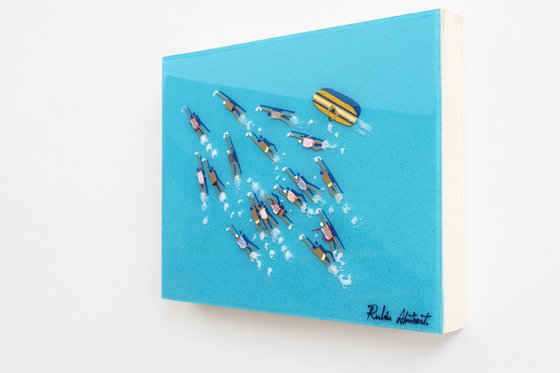Swimmers 479 in Light Blue Ocean
