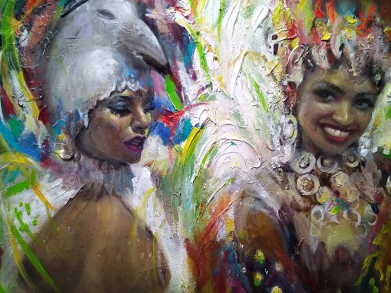 Carnival- Impasto Oil Painting