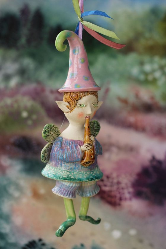 Cobweb - fairy from the Midsummer Night's Dream Ceramic illustration project by Elya Yalonetski