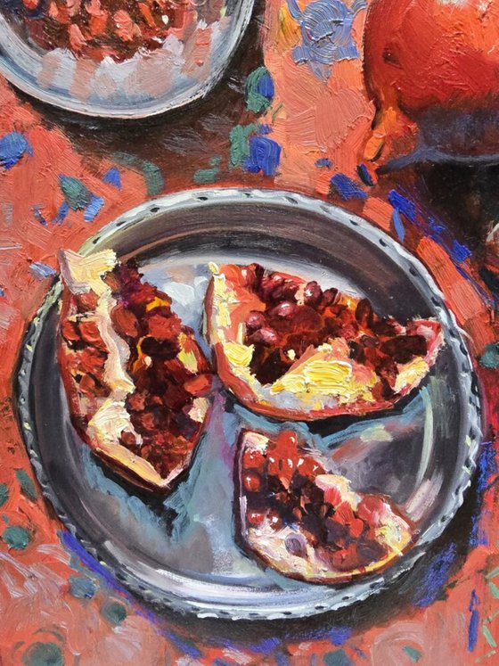 Pomegranates on Carpet