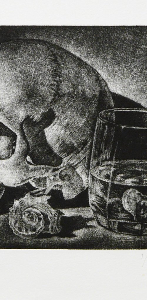 Still life with a skull by Sergei Monin