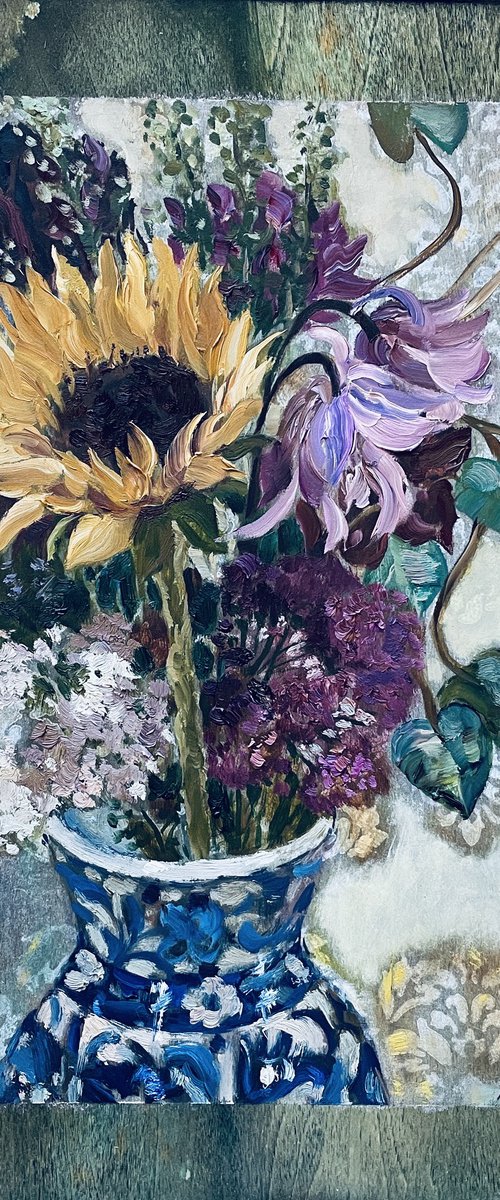 Bouquet with sunflower by Nadezda Stupina