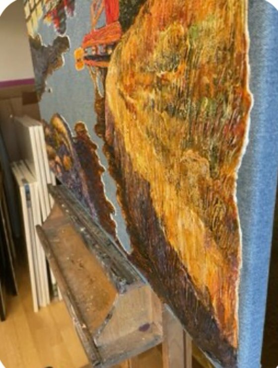 Denim series .Sun in the fishing village