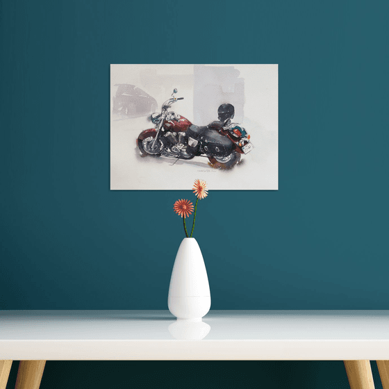 Red Cruiser Motorcycle