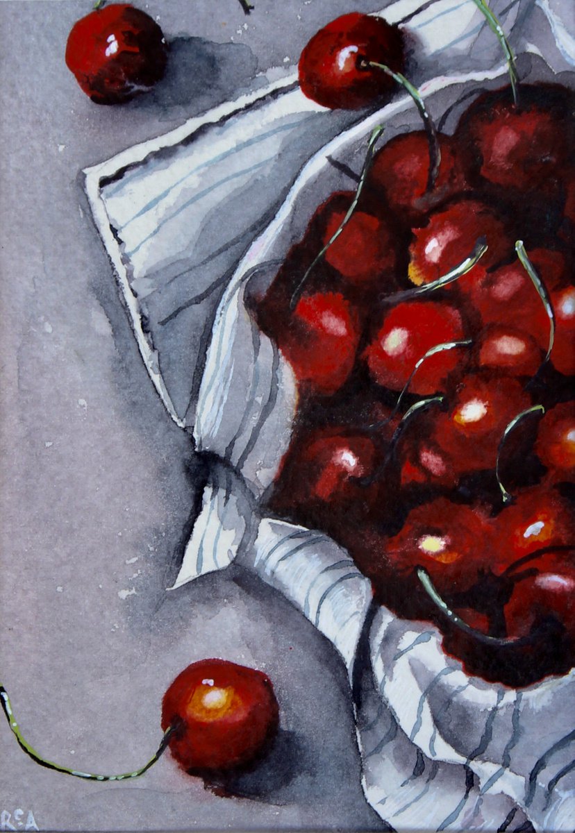 Study of Cherries by Ruth Archer