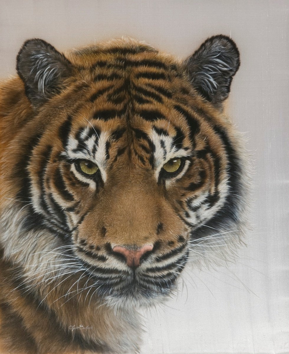 Photorealistic Animal Painting By Olga Belova, 20 X 26", Conqueror
