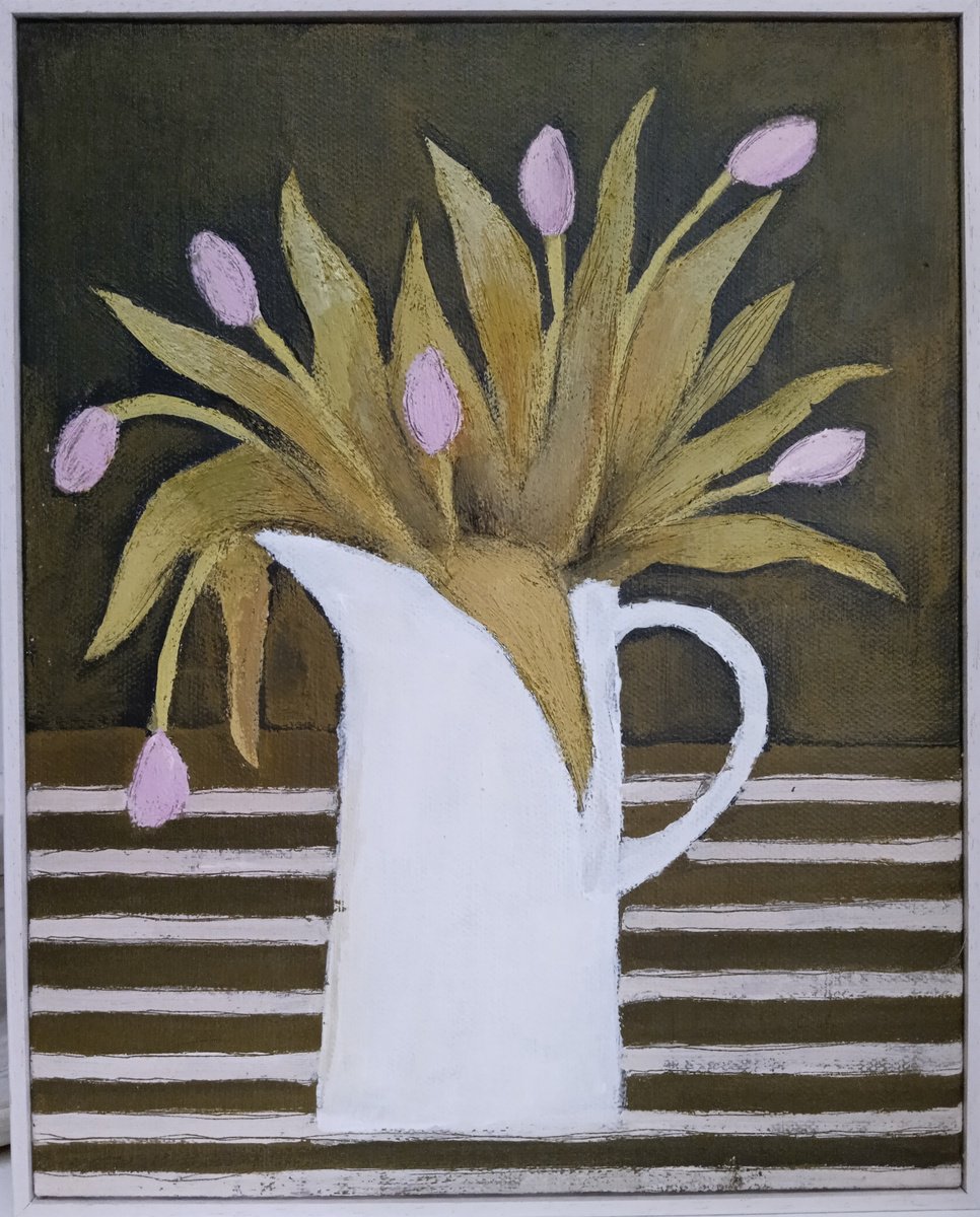 A White Jug of Tulips.. by Fiona Philipps