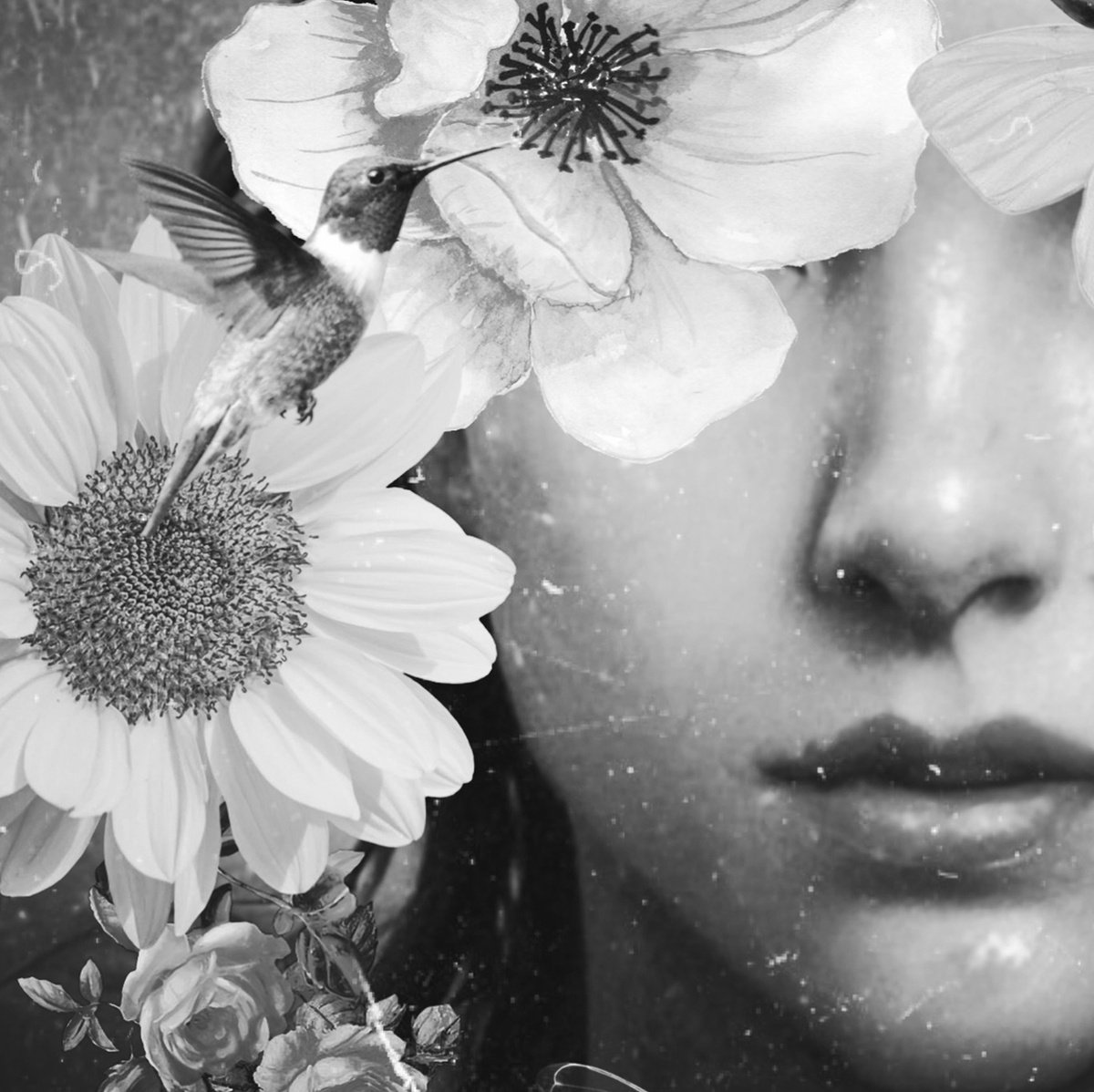 Surrealistic Portrait Photograph By Carmelita Iezzi, 24 X 24, You Promised Me A Poetry, Original Artwork