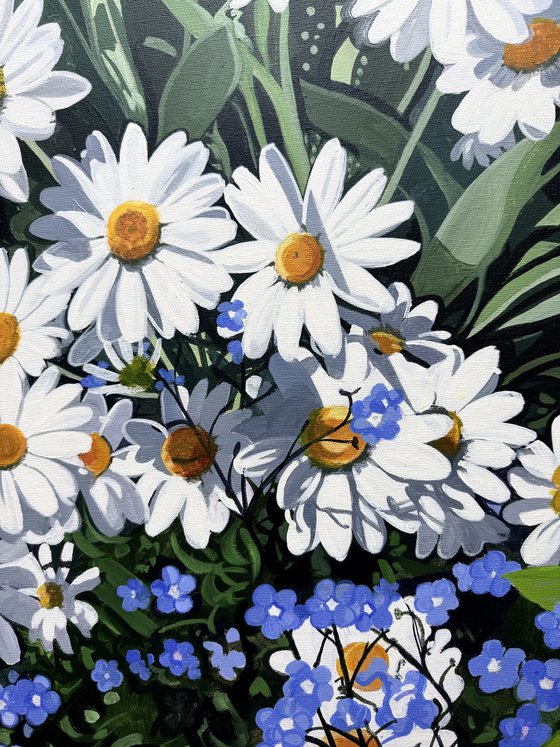 Daisies And Forget Me Nots
