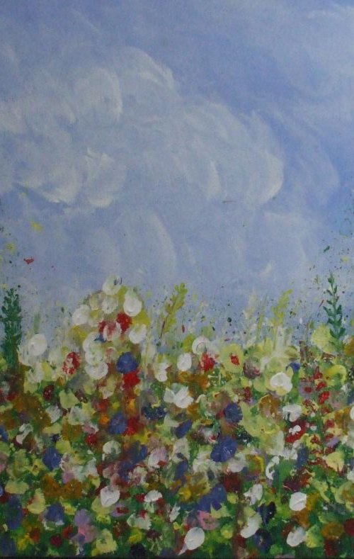 Field of flowers - floral by Maria Cunha