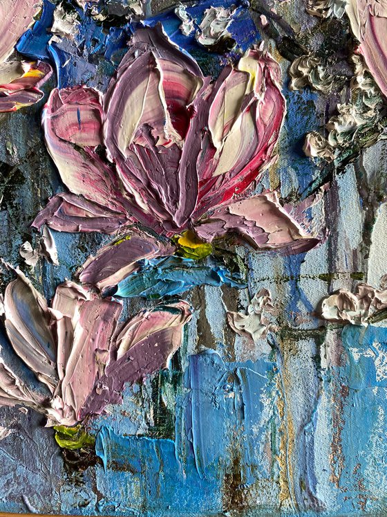 Magnolia Blossom Oil Painting