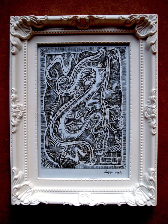 Collection of Artworks - 6 Abstract Ink Drawings