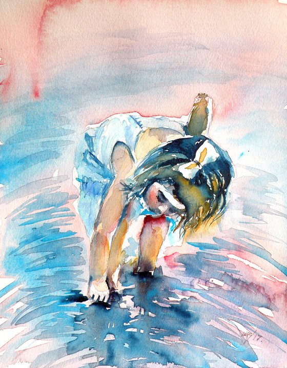 Little girl playing