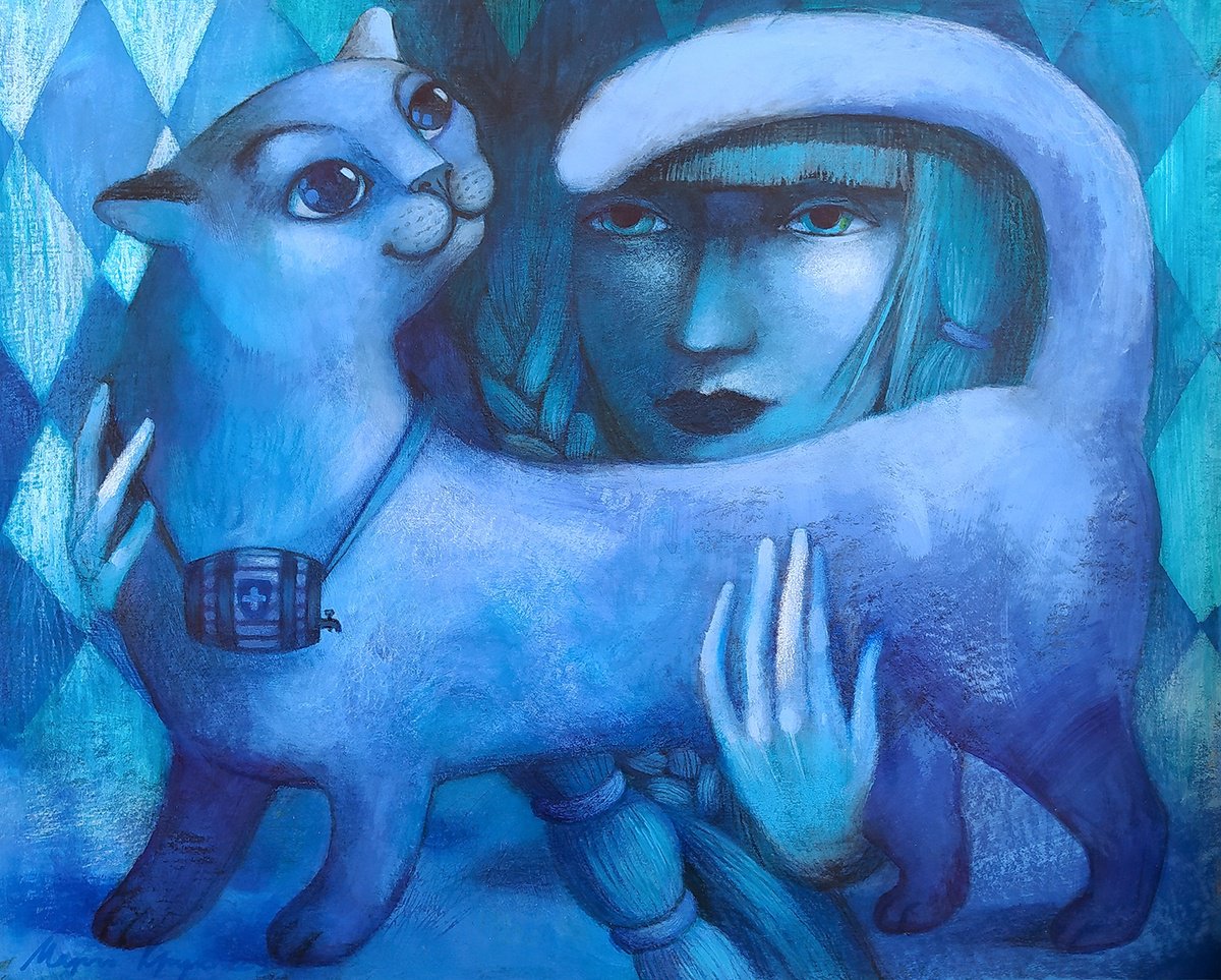 Animal Collage By Margot Raven, 20 X 16", My Savior, Original Artwork