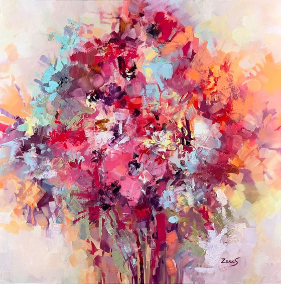 Oil Flower Painting - Quet Contemplation