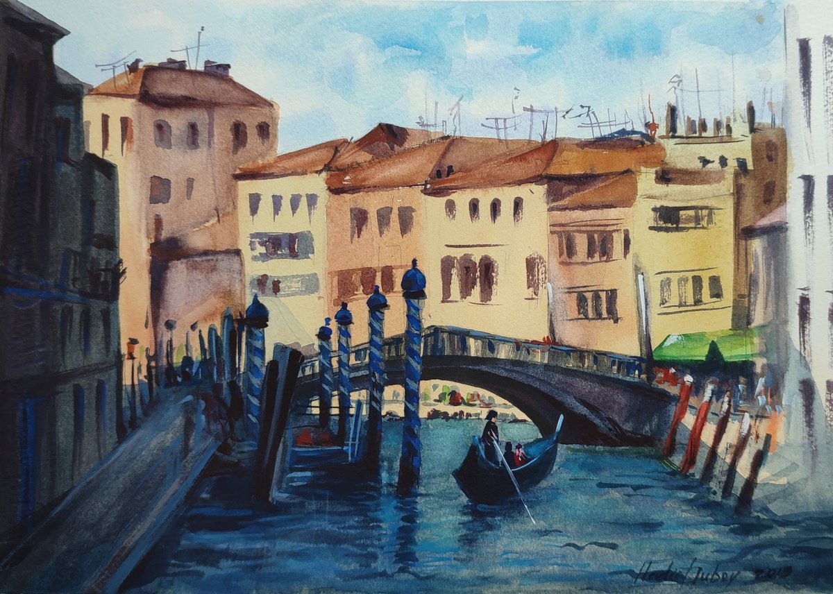 Venice. Original artwork by Nadiia Dubei