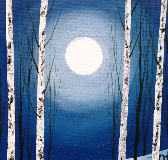 Midnight Woodland Moon