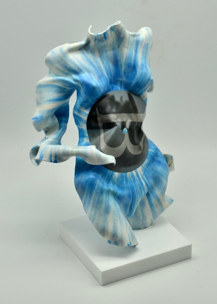Vinyl Music Record Sculpture "Wading" Mixedmedia sculpture by Seona