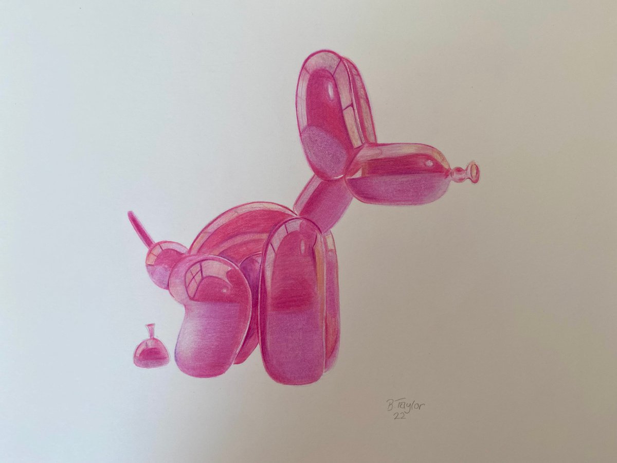 Pink balloon dog by Bethany Taylor