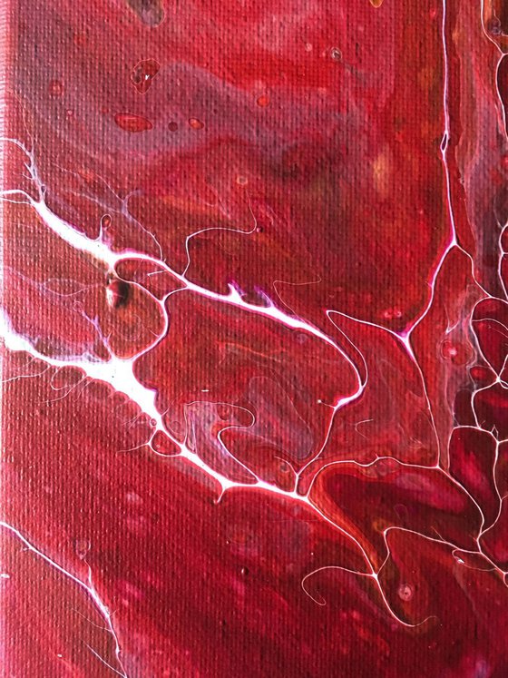 "Electric Charge" - FREE USA SHIPPING - Original Abstract PMS Fluid Acrylic Painting - 16 x 20 inches