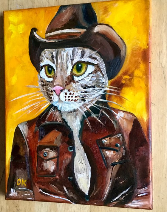 Magnificent Cat  cowboy inspired by Magnificent seven movie.