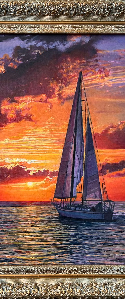 Through the Flames of Sunset by Daria Dudochnykova