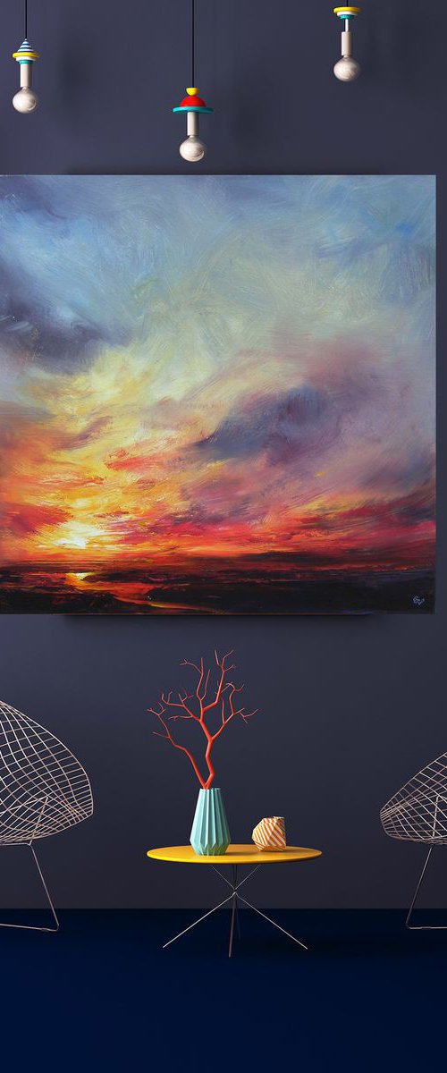 "River of Oblivion"..... SPECIAL PRICE!!! Large 80x80cm by Ivan  Grozdanovski