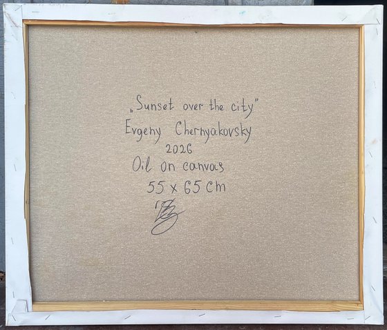 Sunset over the city