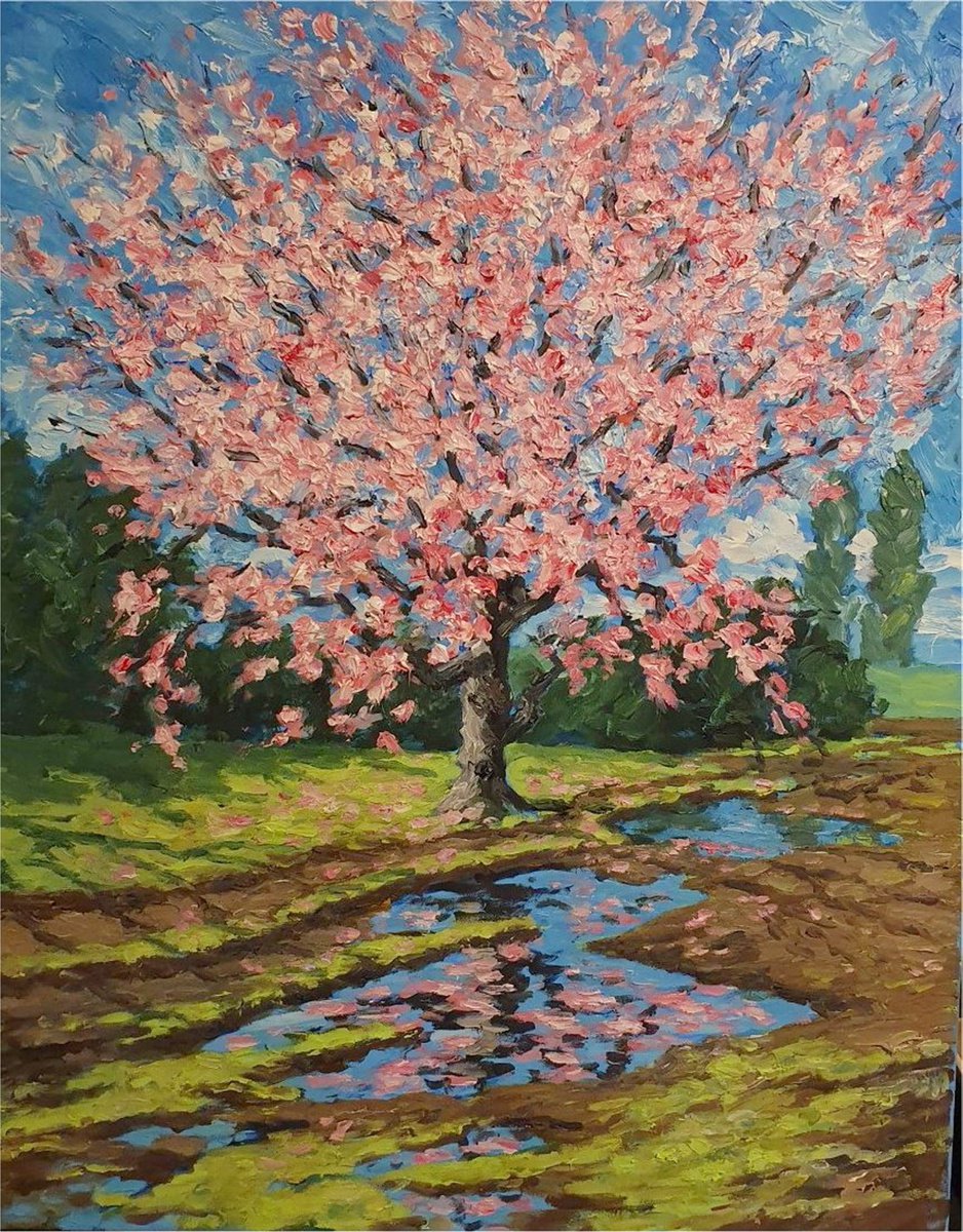Botanical Oil Painting By Colin Ross Jack, 24 X 30, Blossom 26, Original Artwork