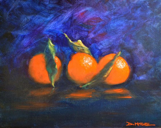 Oranges On Blue