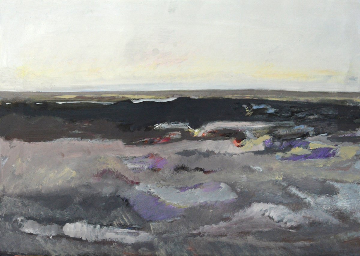 Organic Landscape Painting By Cristian Valentich, 28 X 20, Infinite 2, Original Artwork