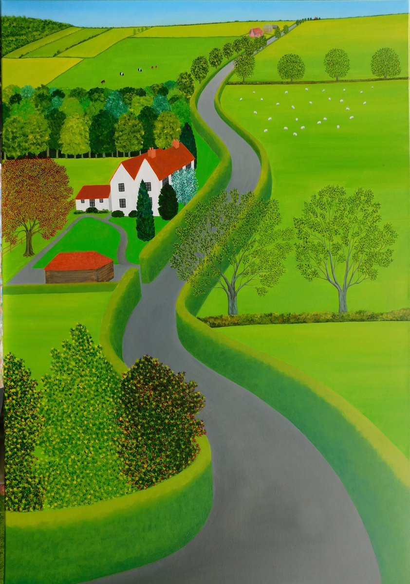 Oil Painting , My Way Home By Ruth Cowell, 24 X 36, Artwork For Sale On Artfinder