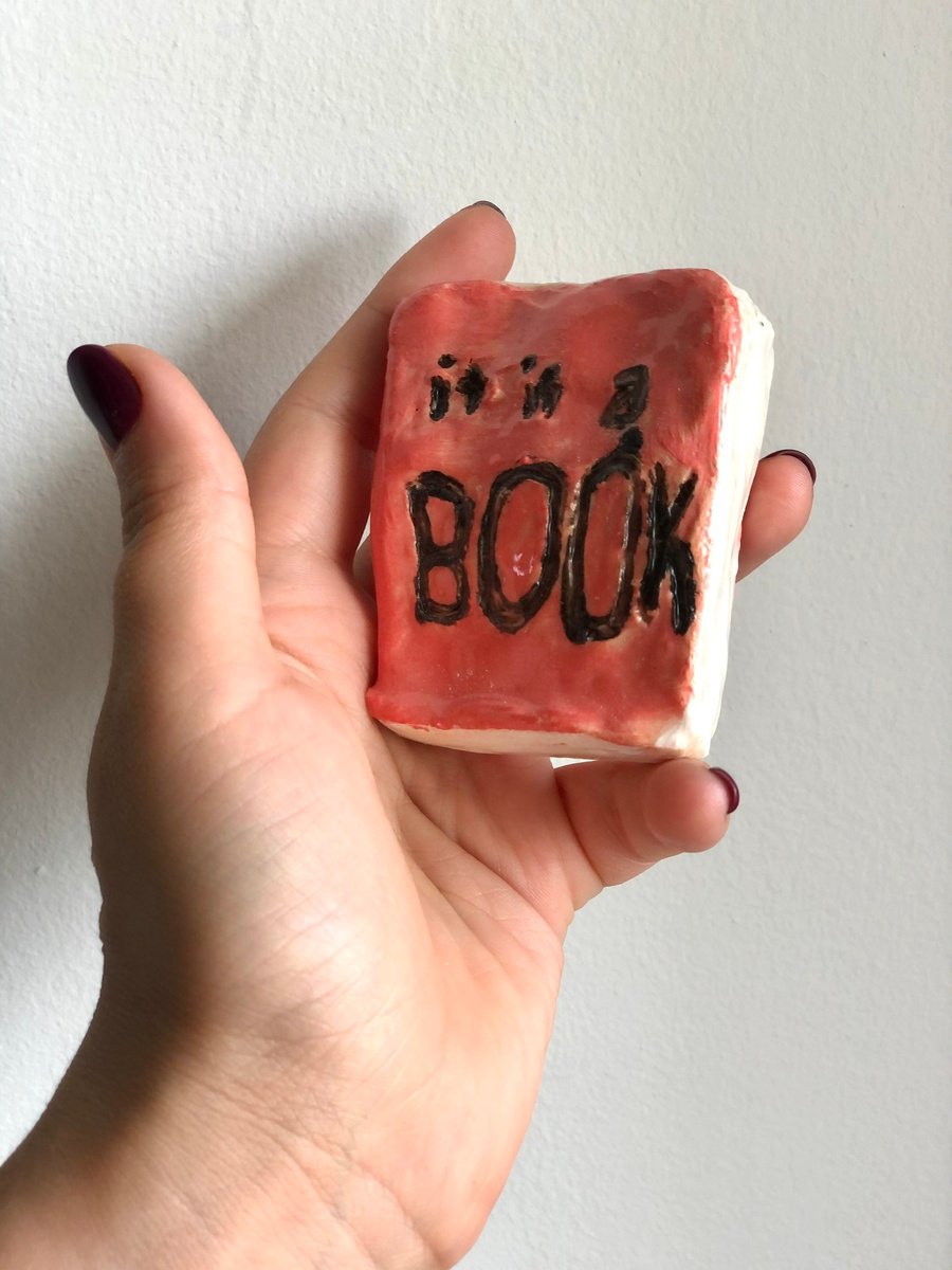 Best book - small clay sculpture by Diana Lozko